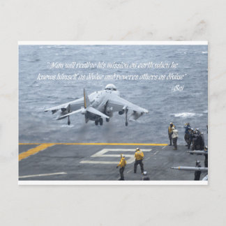 Carte Postale L'homme réalisera sa mission sur terre