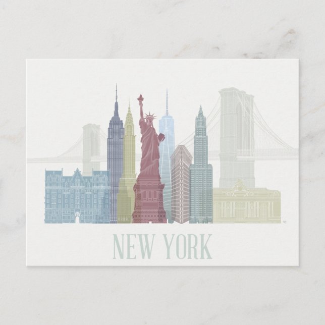 Carte Postale L'horizon de New York (Devant)