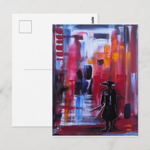Carte Postale L'Horizon du Samouraï Peinture d'Alfred Fox
