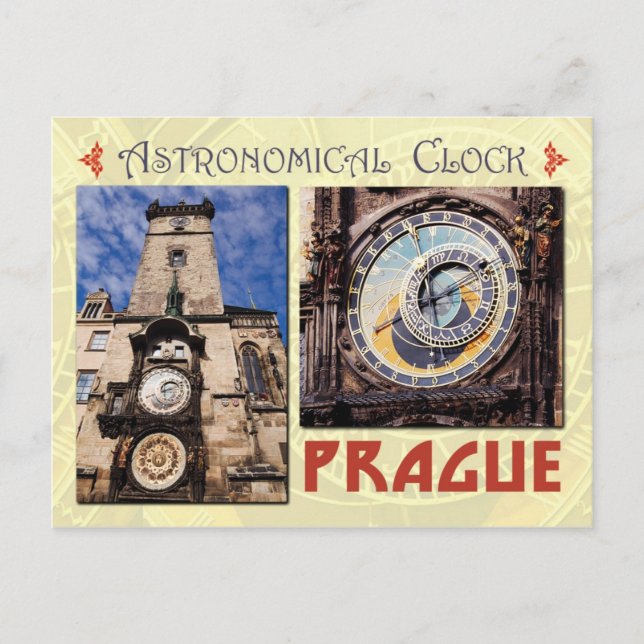 Carte Postale L'horloge astronomique de Prague, République tchèq (Devant)