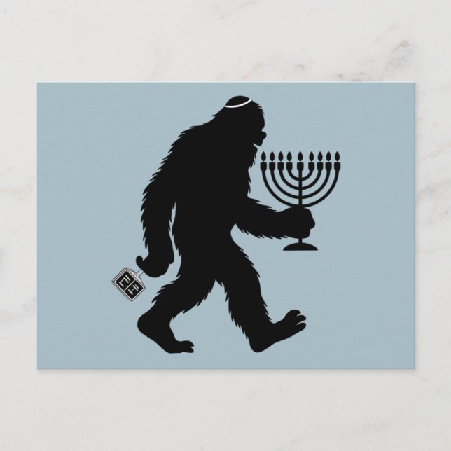 Carte Postale L'Humour juif Bigfoot Hanoukka Chanukah Hilarié (Devant)