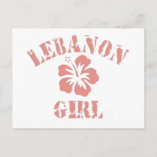 Carte Postale Liban fille rose