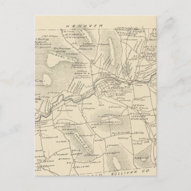 Carte Postale Liban, Grafton Co (Devant)