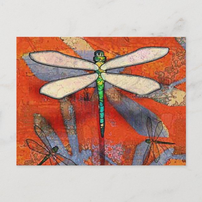 Carte Postale libellule (Devant)