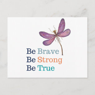 Carte Postale Libellule courageuse forte vraie