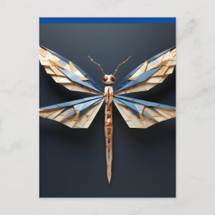 Carte Postale libellule origami