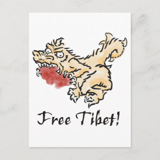Carte Postale Libérez le Tibet !