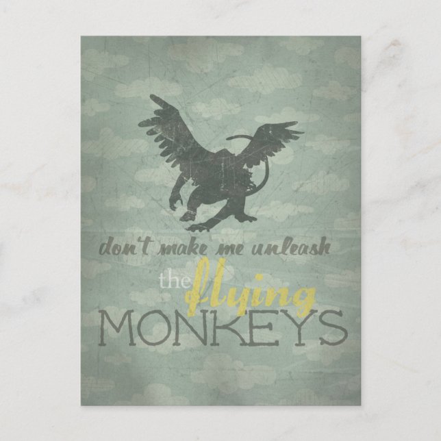 Carte Postale Libérez les singes volants (Devant)