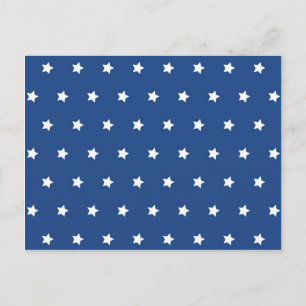 Carte Postale Liberté Patriotic Blue and White Stars