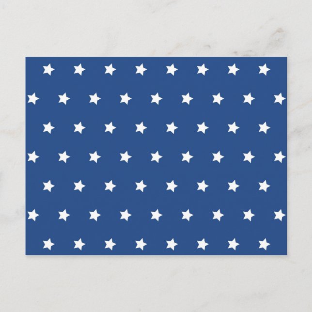 Carte Postale Liberté Patriotic Blue and White Stars (Devant)