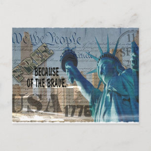 CARTE POSTALE LIBERTÉ - STATUE DE LIBERTÉ - NOUS LE PEUPLE