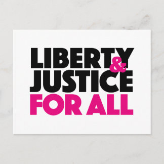Carte Postale Liberty & Justice pour tous