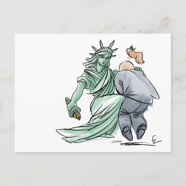 Carte postale Liberty Self-Defense (Devant)