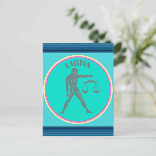 Carte postale Libra (Debout devant)