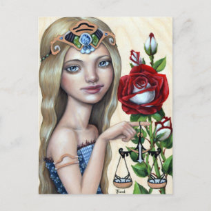 Carte Postale Libra Girl
