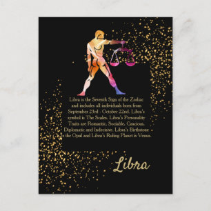Carte Postale Libra the Scales