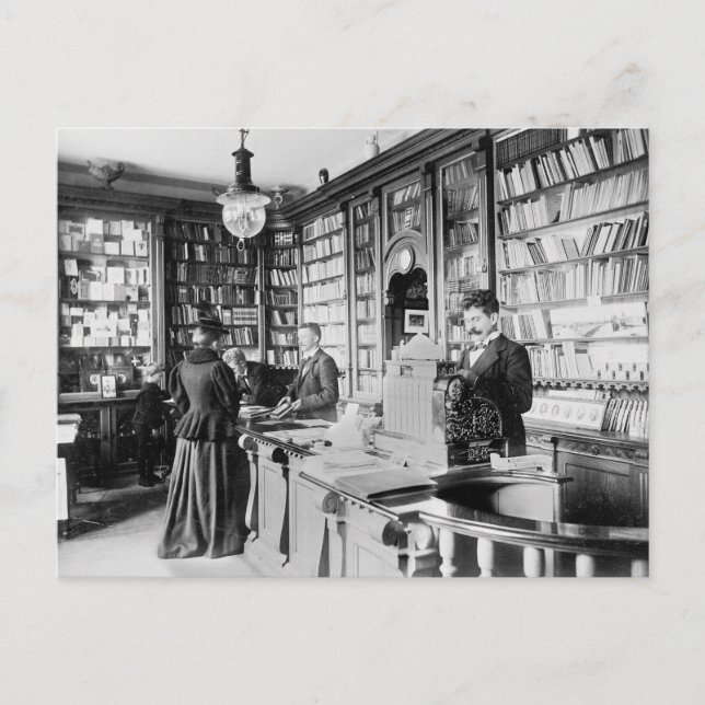Carte Postale Librairie, 1895 (Devant)