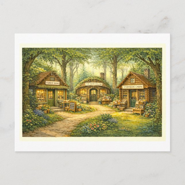 Carte Postale Librairies de la forêt (Devant)