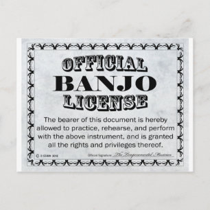 Carte Postale Licence Banjo