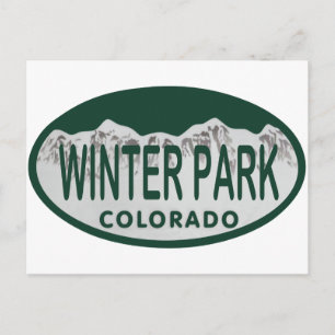 Carte Postale Licence de parc d'hiver ovale