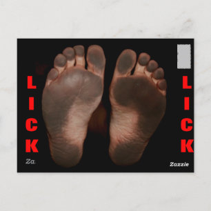 CARTE POSTALE LICK MES PIEDS