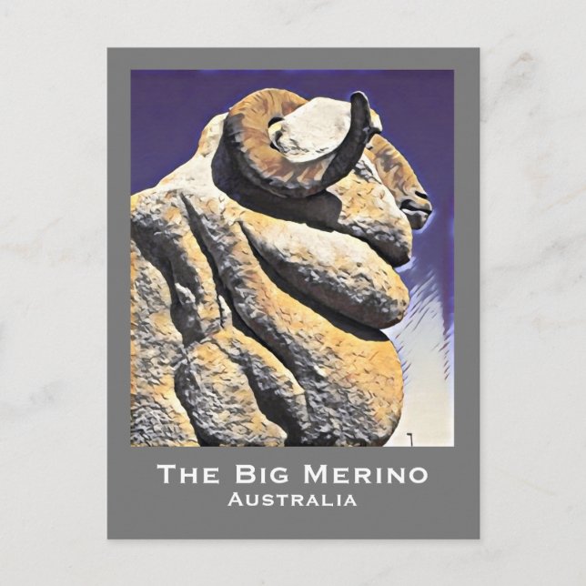 Carte Postale L'icône du voyage australien Big Sheep (Devant)