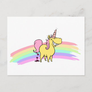 carte postale licorne