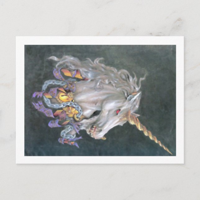 Carte Postale licorne (Devant)