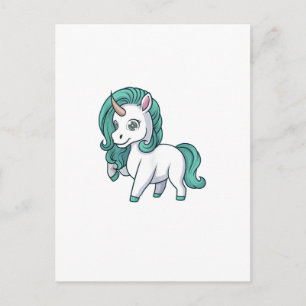 Carte Postale Licorne avec Crinière à l'Essence Design de Licorn