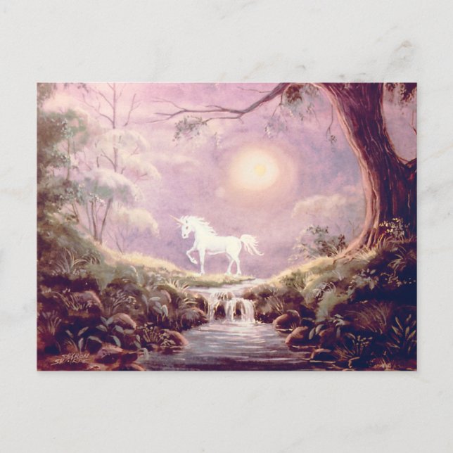 Carte Postale LICORNE BRUMEUSE par SHARON SHARPE (Devant)