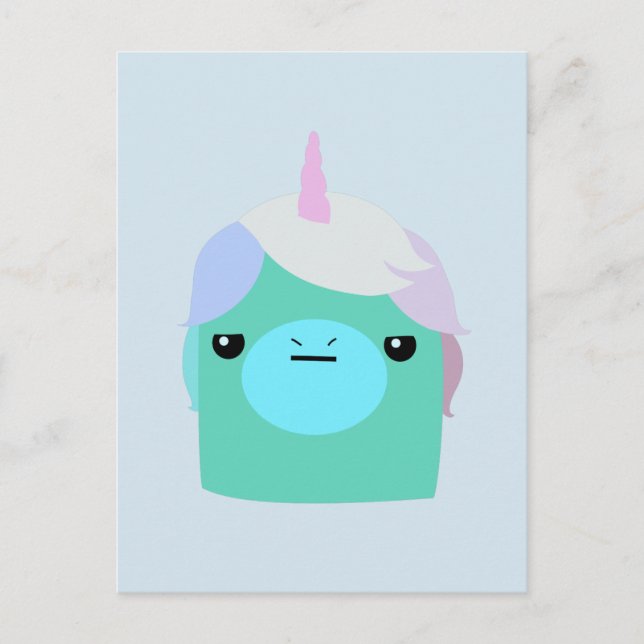 Carte Postale Licorne ennuyée (Devant)