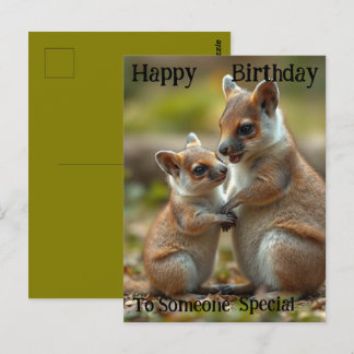 Carte Postale Liens familiaux : Maman et bébé Quokka, Anniversai