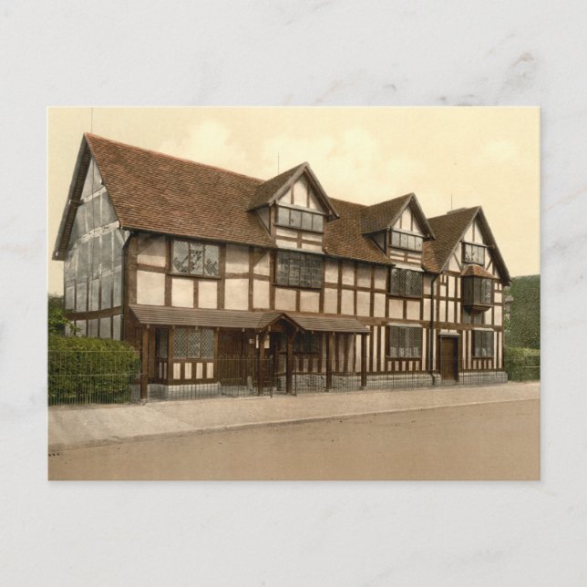Carte Postale Lieu de naissance de Shakespeare, Stratford-upon-A (Devant)