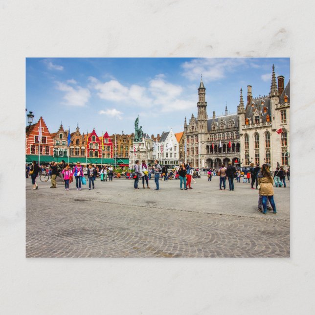 Carte Postale Lieu du marché de Bruges Photographie (Devant)