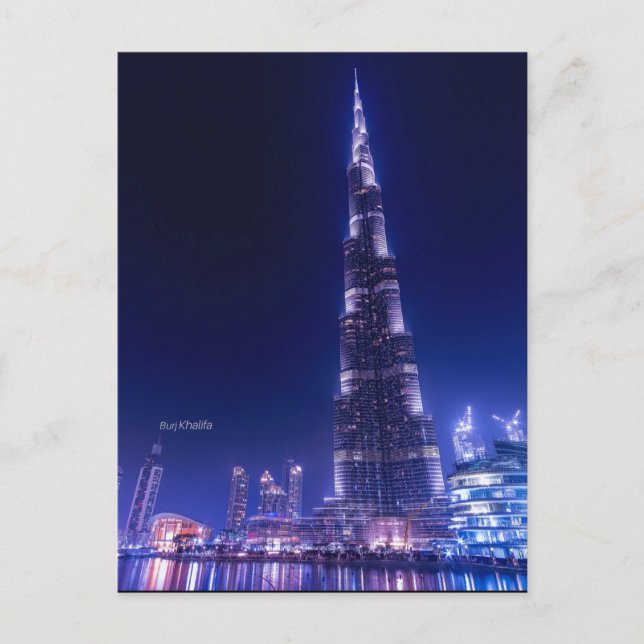 Carte Postale Lieu historique de Burj Khalifa, Dubaï, (Devant)
