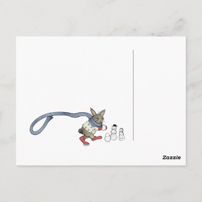 Carte Postale Lièvre de raquette (Dos)