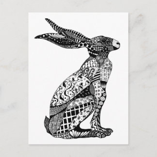 Carte Postale Lièvres se reposants