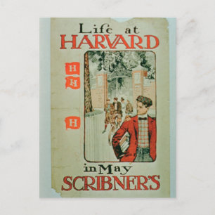 Carte Postale 'Life at Harvard', affiche faisant la promotion du