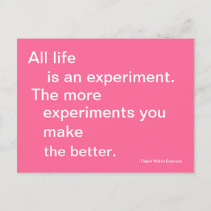 Carte postale Life Experiment Quotable
