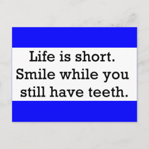 CARTE POSTALE LIFE FUNNY DIT COURT SOURIRE PENDANT QUE VOUS TOUJ