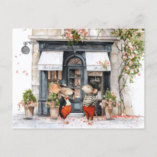 Carte Postale Life in Mice Town - Coffee Talks (Devant)