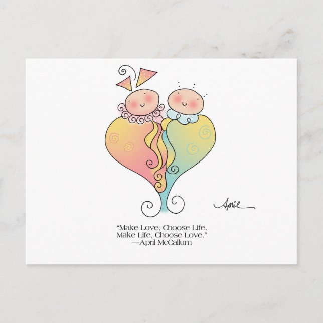 Carte postale LIFE & LOVE par April McCallum (Devant)