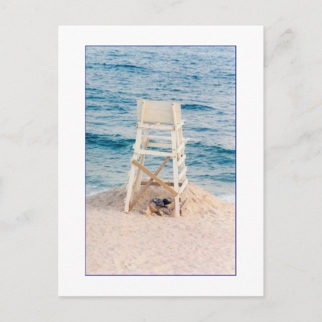 Carte postale 'Lifeguard Stand at Twilight' (Devant)