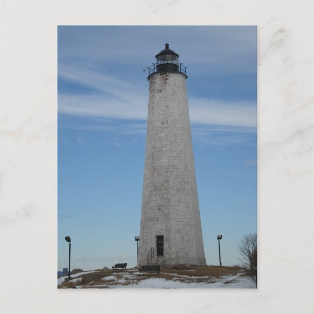 Carte Postale Lighhouse New Haven CT Harbour à cinq miles Point (Devant)