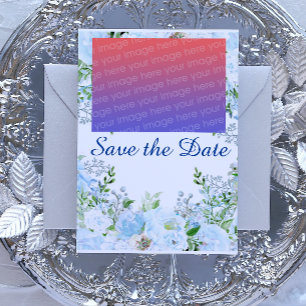 Carte Postale Light blue floral