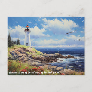 Carte Postale Lighthouse Beach Et Bird