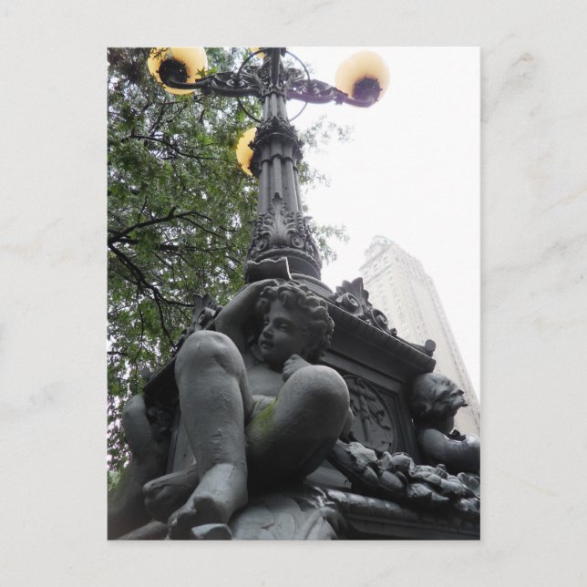 Carte Postale LightPost à Central Park New York City (Devant)