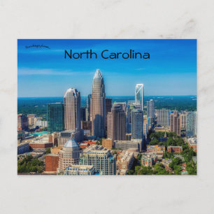 Carte Postale Ligne aérienne de Charlotte Caroline du Nord