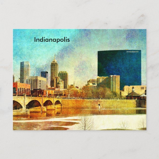 Carte Postale Ligne aérienne d'Indianapolis (Devant)