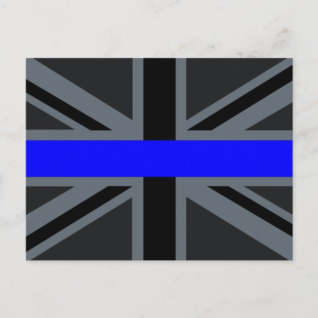 Carte Postale Ligne bleue mince Union Jack